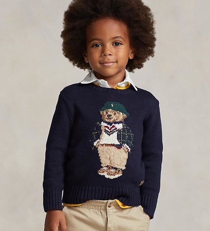 Polo Ralph Lauren Bluse - Strik - Navy m. Bamse