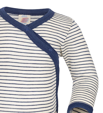 Engel Sl-Om Body l/ - Uld/Silke - Natural/Navy Blue