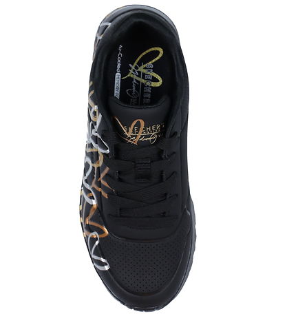 Skechers Sko - Girls Uno Lite - Metallic Love - Black/Gold