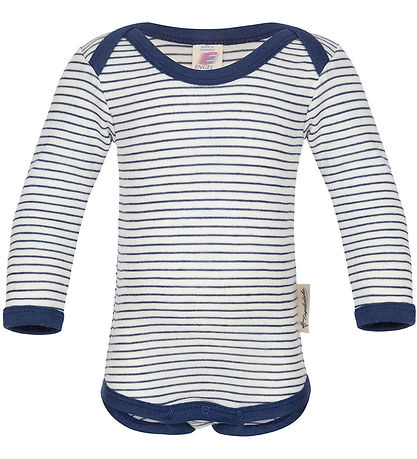 Engel Body l/ - Uld/Silke - Natural/Navy Blue