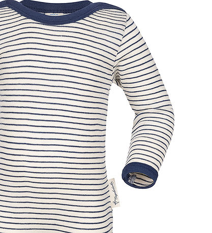 Engel Heldragt - Uld/Silke - Natural/Navy Blue