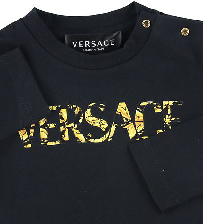Versace Bluse - Sort m. Print