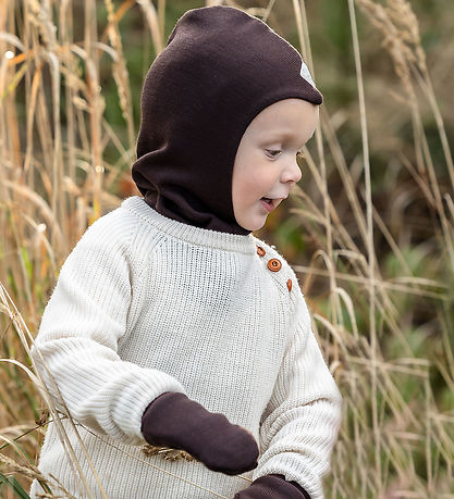 Racing Kids Elefanthue - Uld/Bomuld - 2-lags - Dark Plum Brown