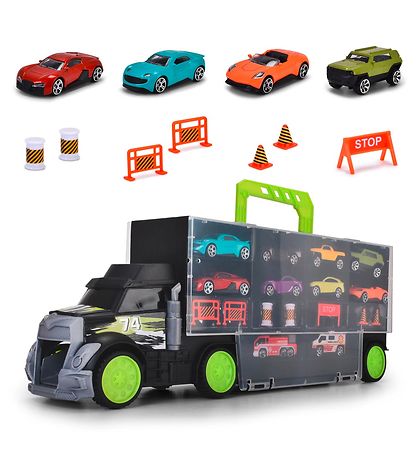 Dickie Toys Lastbil m. Biler - Carry & Store Transporter