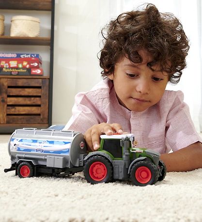 Dickie Toys Traktor - Fendt Milk Machine - Lys/Lyd