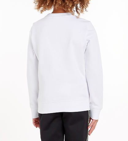 Calvin Klein Sweatshirt - Hyper Real Monogram - Bright White m.