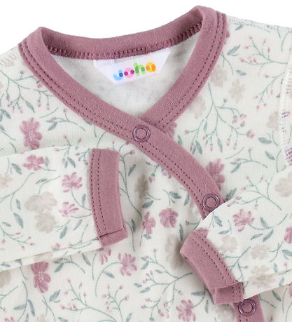 Joha Slå-om Body l/æ - Uld/Bambus - Off White/Rose