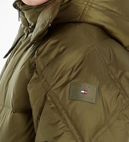 Tommy Hilfiger Dunfrakke - Drab Olive Green