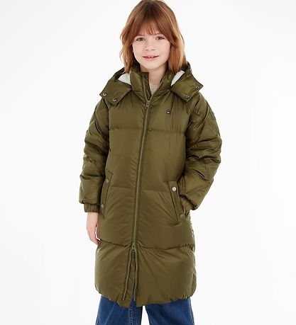 Tommy Hilfiger Dunfrakke - Drab Olive Green