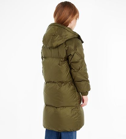 Tommy Hilfiger Dunfrakke - Drab Olive Green