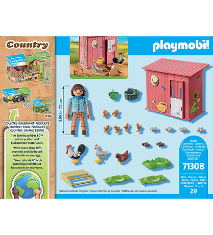 Playmobil Country - Høne med Kyllinger - 71308 - 29 dele