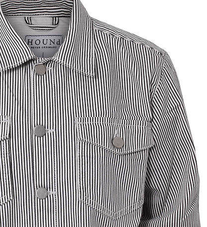 Hound Skjorte - Striped Overshirt - Black/Off White