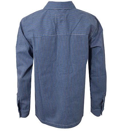 Hound Skjorte - Striped Overshirt - Off White/Light Blue