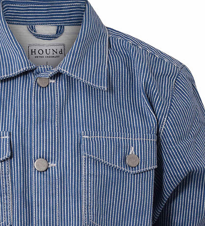 Hound Skjorte - Striped Overshirt - Off White/Light Blue