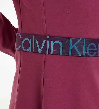 Calvin Klein Kjole - Amaranth m. Sort/Multifarver