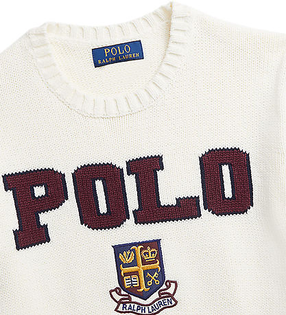 Polo Ralph Lauren Bluse - Strik - Creme m. Polo