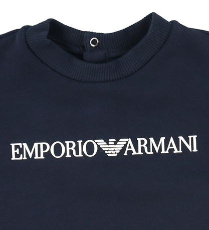 Emporio Armani Sweatshirt - Navy m. Hvid