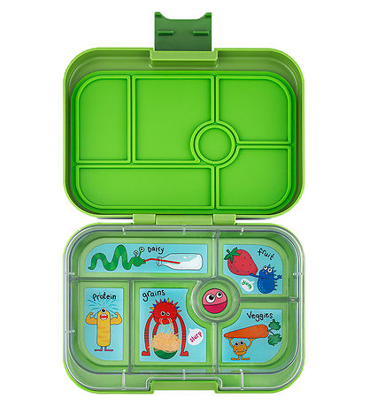 Yumbox Madkasse m. 6 Rum - Bento Original - Matcha Green - Monst