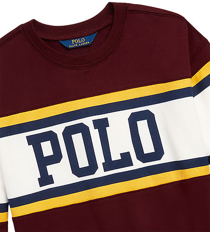 Polo Ralph Lauren Sweatshirt  - Cheer Bubble - Bordeaux m. Hvid