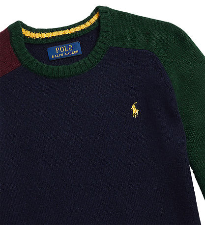 Polo Ralph Lauren Bluse - Strik - Navy/Army/Bordeaux