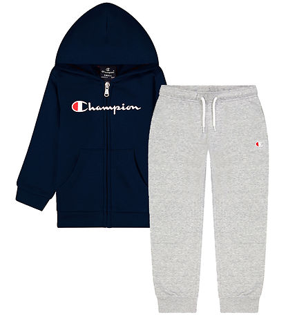 Champion Sweatst - Cardigan/Sweatpants - Navy/Gr Melange
