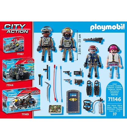 Playmobil City Action - SWAT-Figurst - 71146 - 37 Dele