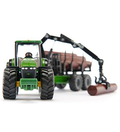 Siku Traktor m. Skovbrugstrailer - John Deere 8430 - 1:50 - Grn
