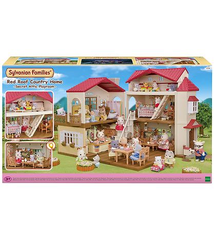 Sylvanian Families - Red Roof Country Home - Secret Attic Playro