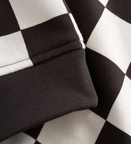 Wood Wood Sweatshirt - Rod Kids Checkered - Off-White/Black Coff