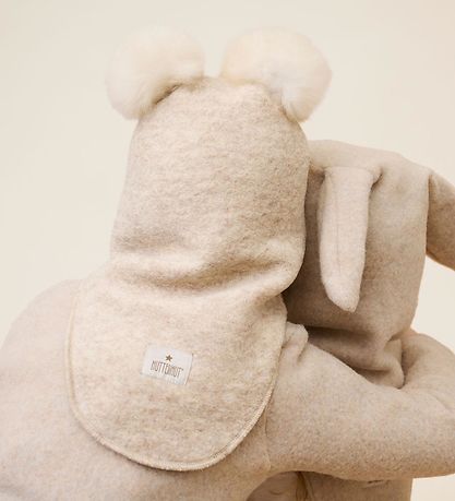 Huttelihut Elefanthue - Uld/Bomuld - 2-lags - Big Bear - Sand Me