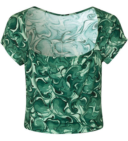 Rosemunde T-shirt - Cropped - Viscose - Eucalyptus Swirl Print