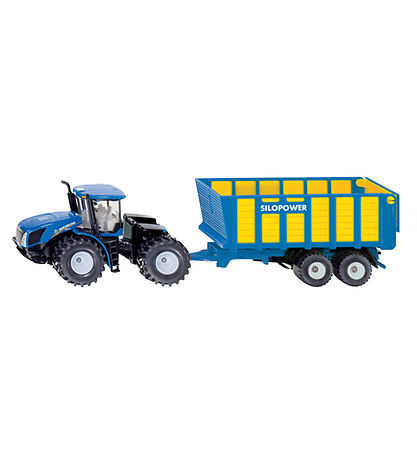 Siku Traktor m. Silagevogn - New Holland T9.560 - Bl