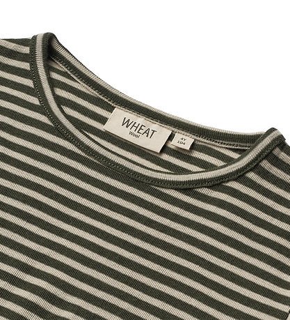 Wheat Bluse - Uld - Green Stripe