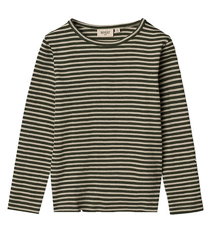 Wheat Bluse - Uld - Green Stripe