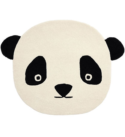 OYOY Panda Gulvtppe - Uld/Bomuld - 87x110 cm - Panda