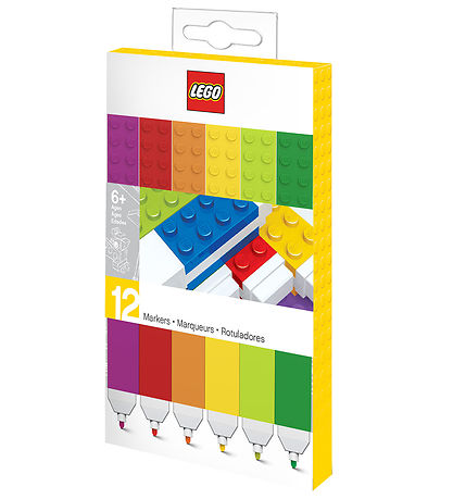 LEGO Stationery Tuscher - 12-pak - Multifarvet