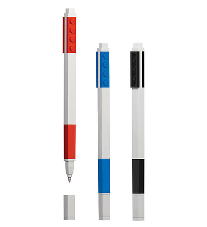 LEGO Stationery Gel Pens - 3-pak - Rd/Bl/Sort