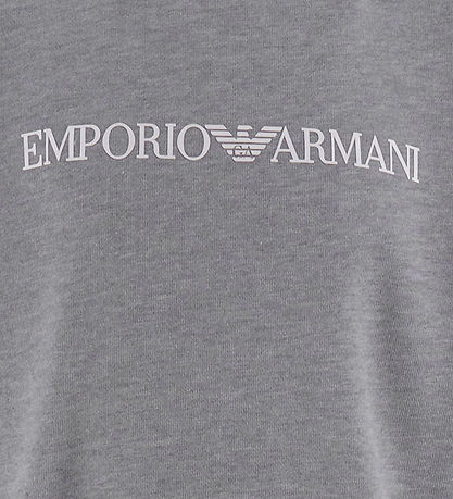 Emporio Armani Sweatshirt - Grmeleret m. Hvid