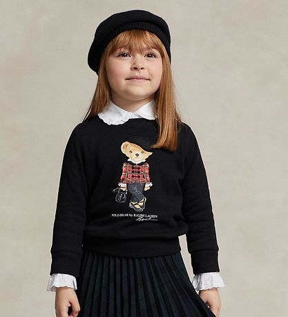 Polo Ralph Lauren Sweatshirt - Holiday - Sort m. Bamse