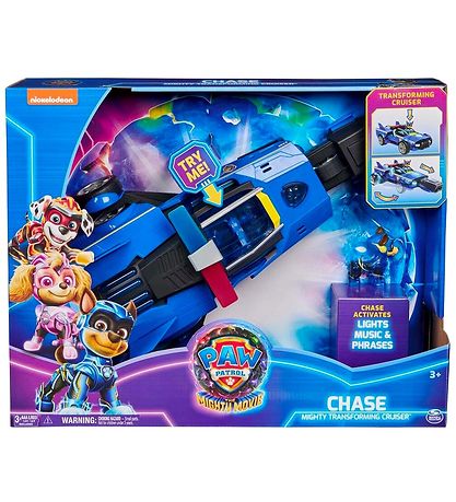 Paw Patrol Legetjsbil m. Lyd/Lys - 40 cm - Movie 2 - Chase Migh