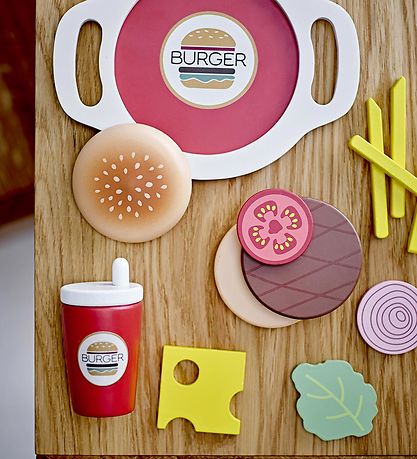 Bloomingville Mini Legetøjsmad - Jools - Burger - 13 Dele - Brun