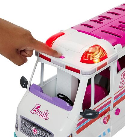 Barbie Ambulance m. Lyd/Lys - 60 cm - Hvid