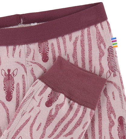 Joha Leggings - Uld/Bomuld - Rosa/Zebra