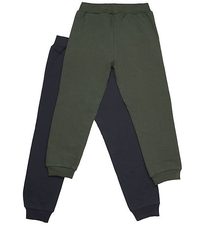 Minymo Sweatpants - 2-pak - Dark Navy/Green