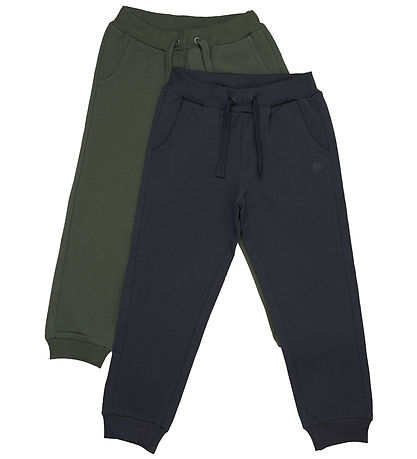 Minymo Sweatpants - 2-pak - Dark Navy/Green