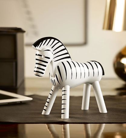 Kay Bojesen Trfigur - Zebra - 14 cm - Sort/Hvid