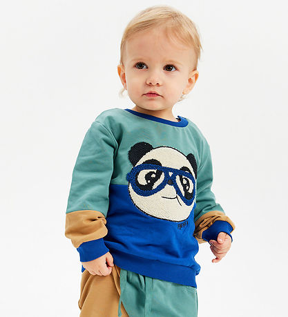 The New Siblings Sweatshirt - TnsIago - Monaco Blue m. Panda