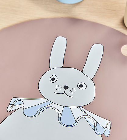 OYOY Dækkeserviet - Silikone - Rabbit Pompom - Clay