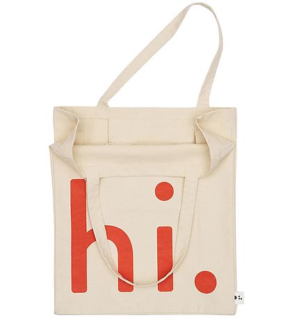 Design Letters Shopper - Travel - Natur/Koral m. Hi