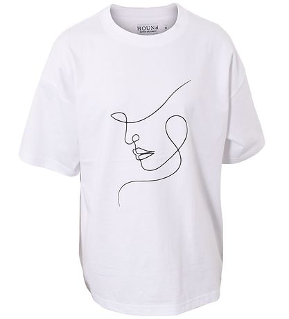 Hound T-shirt - Oversized - White m. Print
